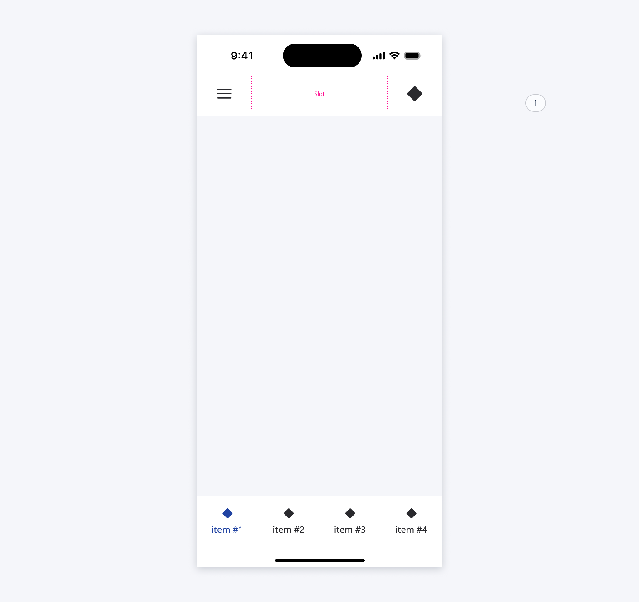Primary-View / UI Element Top Navbar