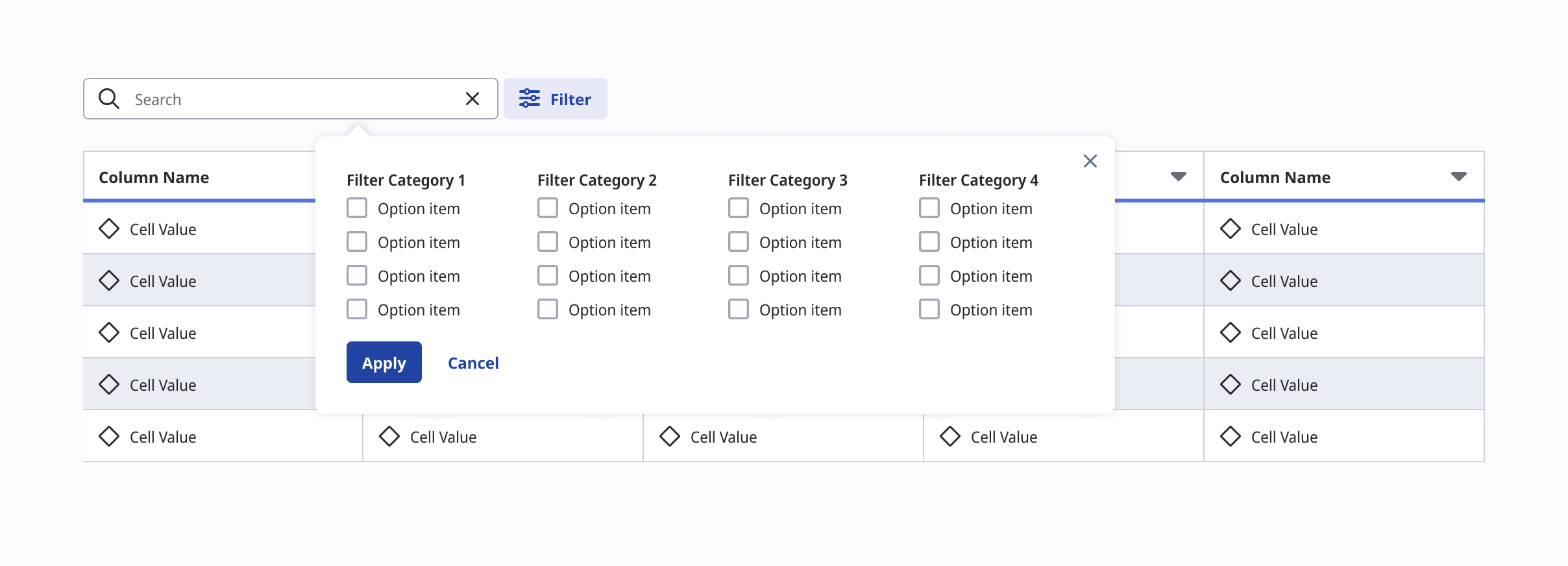 Complex filter example