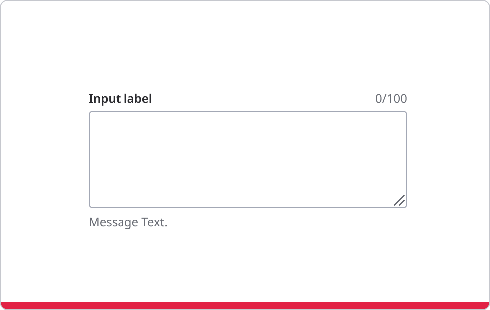 Label and helper text with text area.
