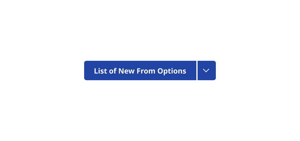 An action button stating 'List of new form options'.