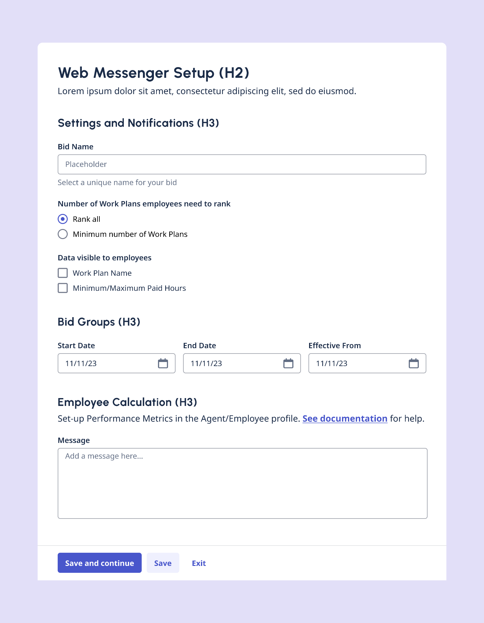 The CTA Group being used on a form