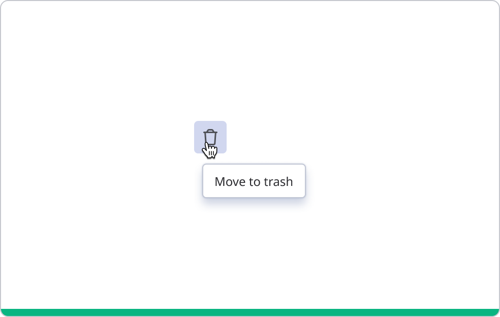 Button with a tooltip that dissapears on its own.