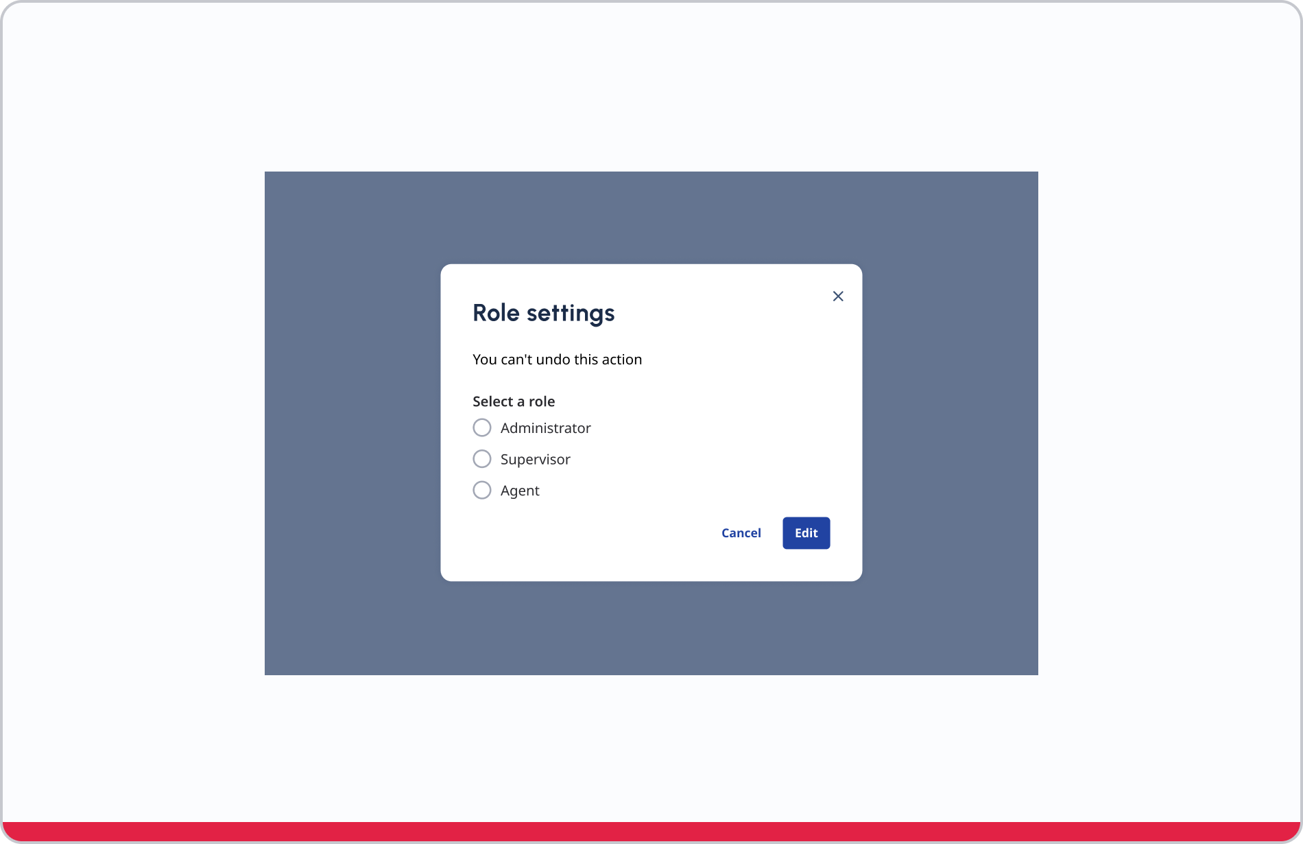A modal distracting the user from the task at hand.