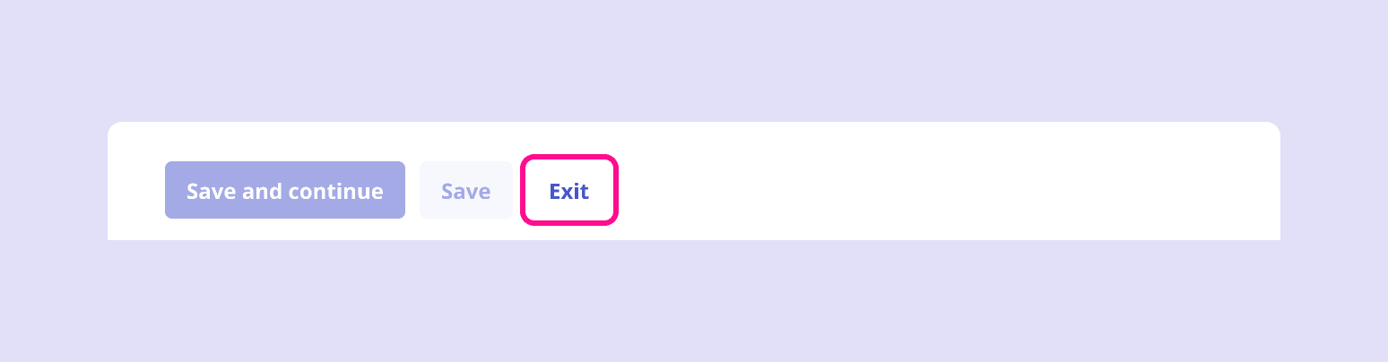 The dismissal button