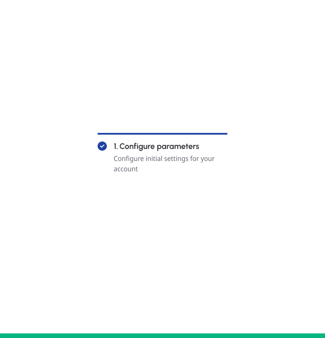 Step title and helper text taking up one or two lines.