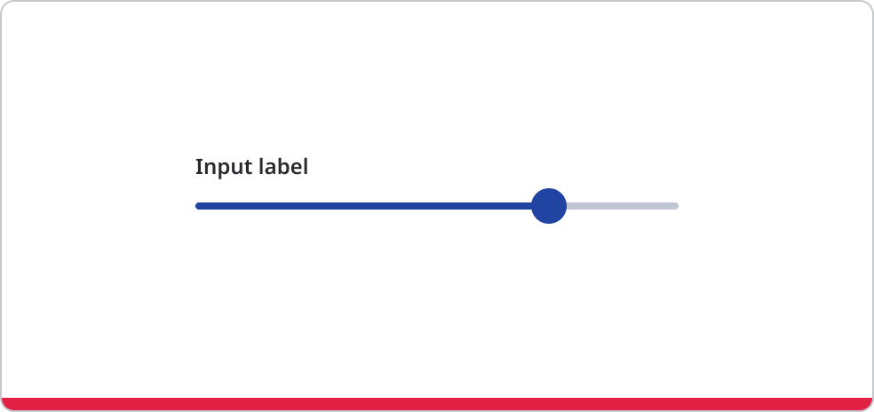 Range slider with label only.