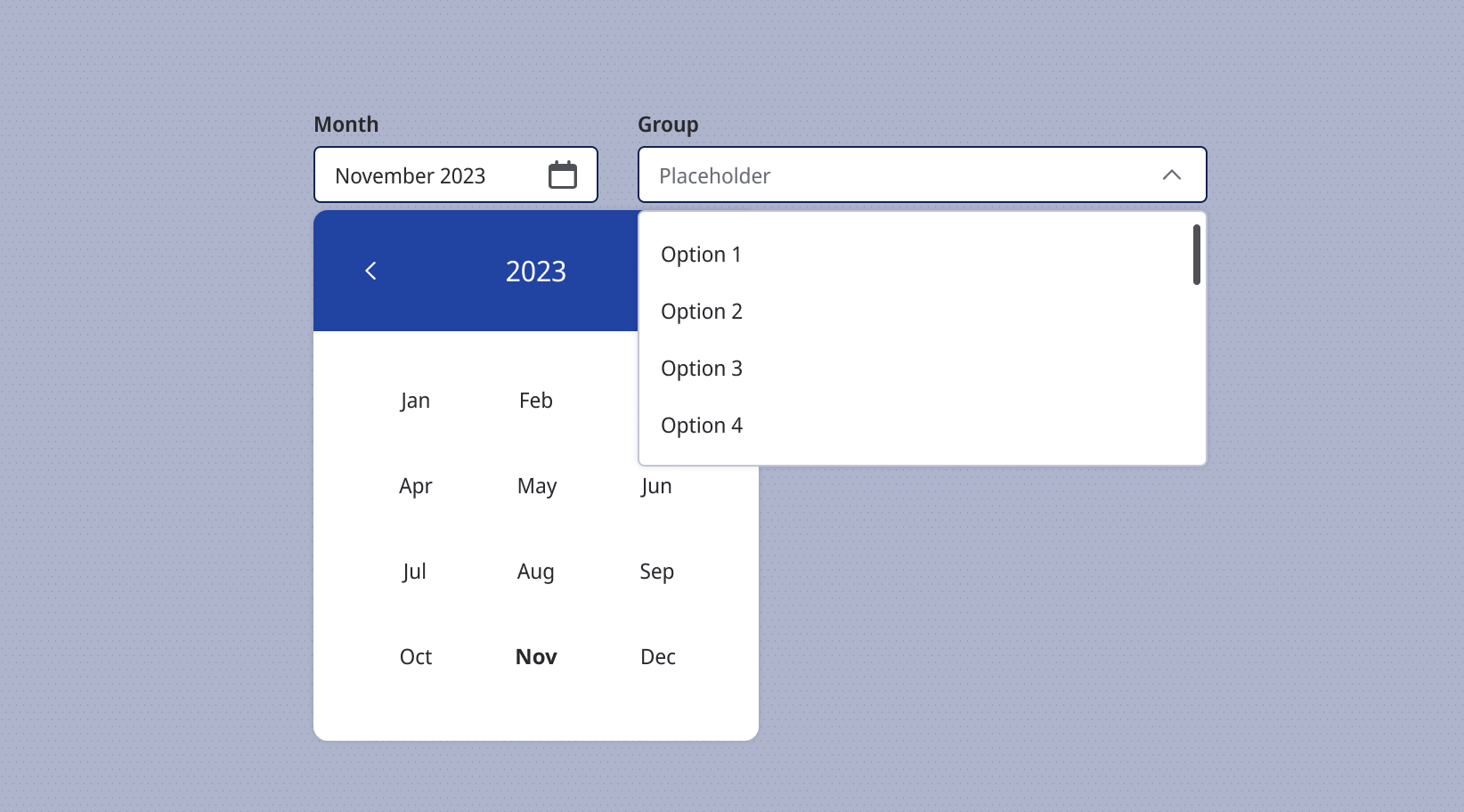 Menus overlapping.