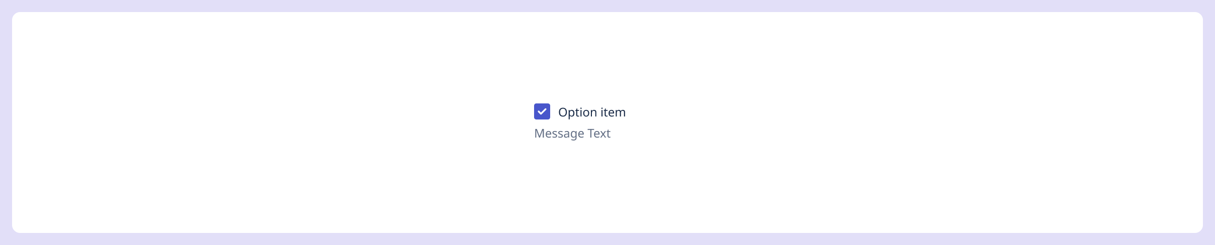 Single checkbox