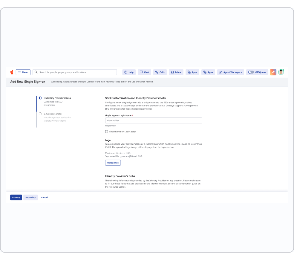 Form placed directly on the page background