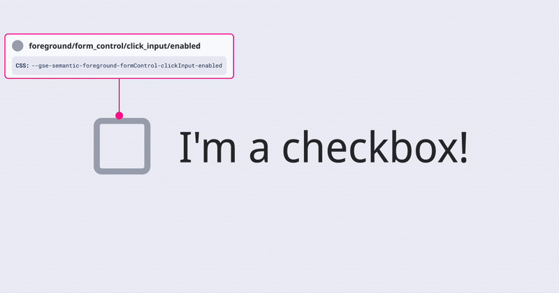 Click-based inputs have foreground colors that represent their states.