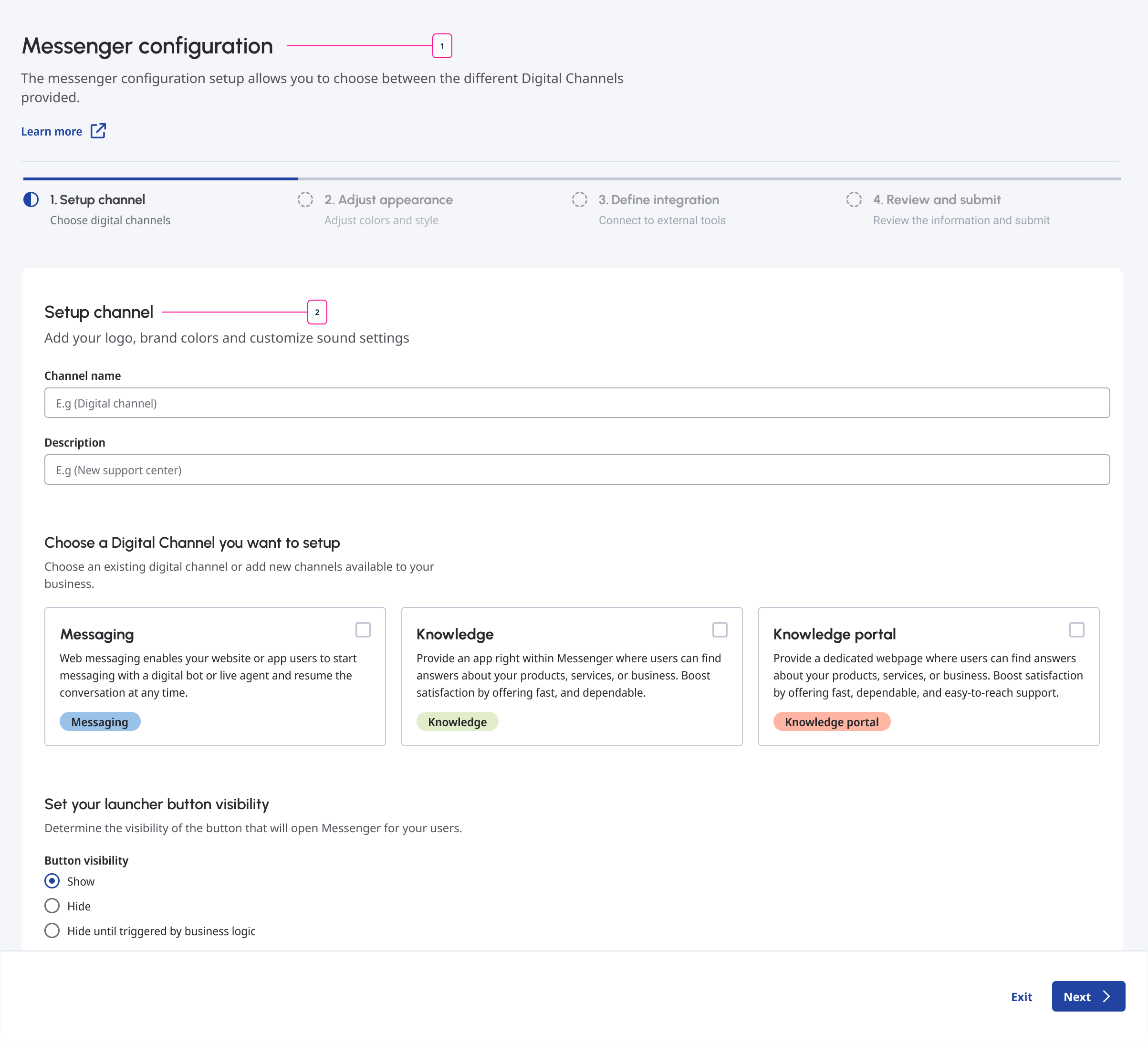 Example of header hierarchy:
                                                                                                    1. Main page header (semantic/heading/lg/semi_bold)
                                                                                                    2. Secondary heading matching to the active step title (semantic/heading/md/semi_bold)