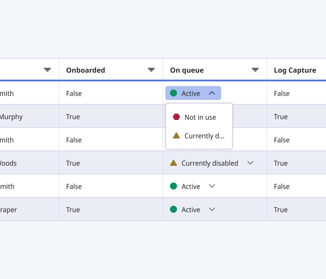 Inline dropdown truncates not to block other rows. 