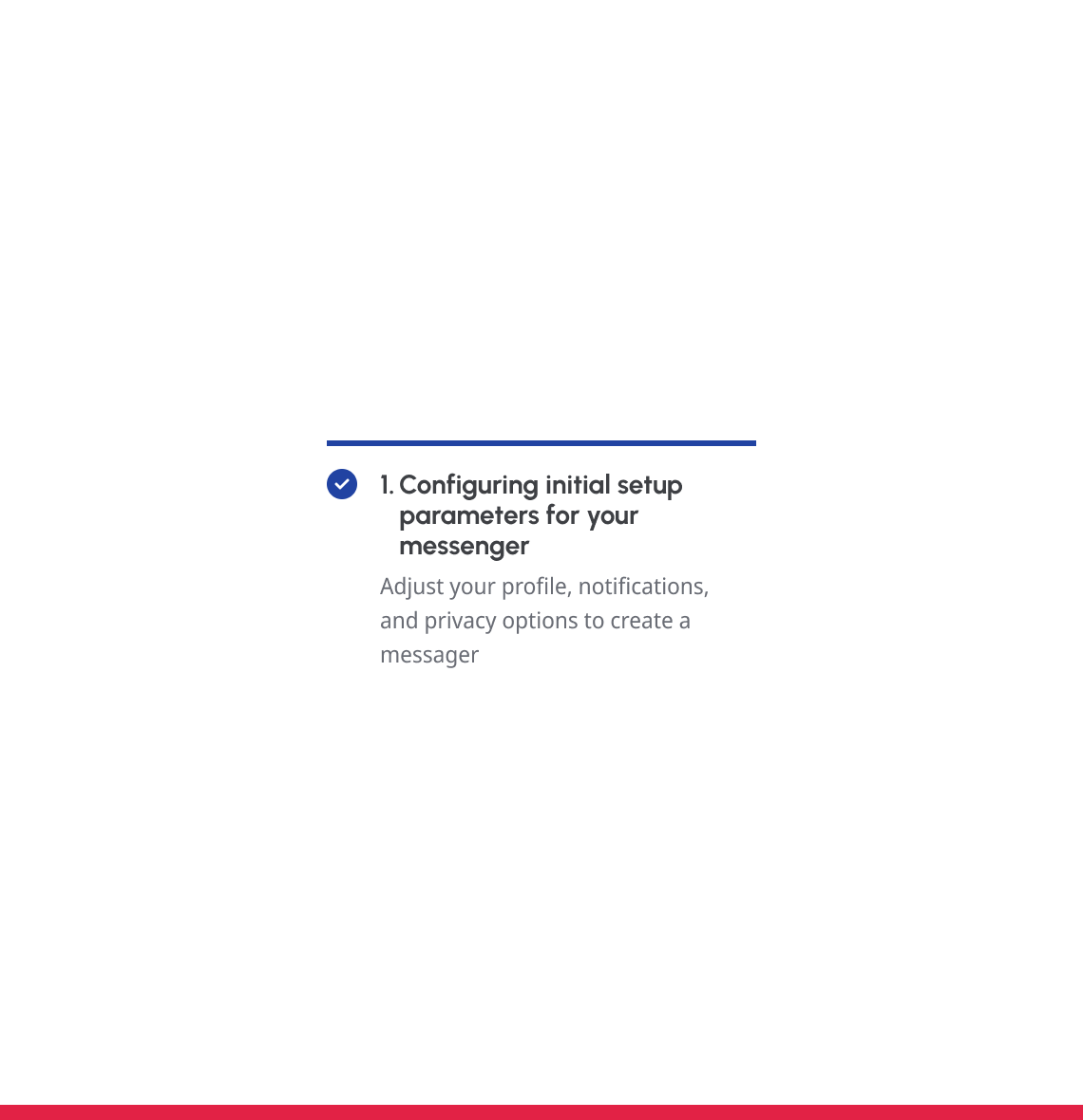 Step title and helper text taking up three lines each.