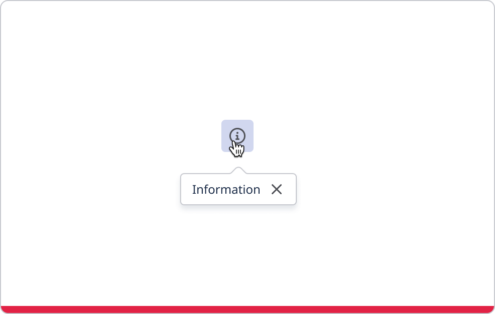 Icon button with a dismissable popover.