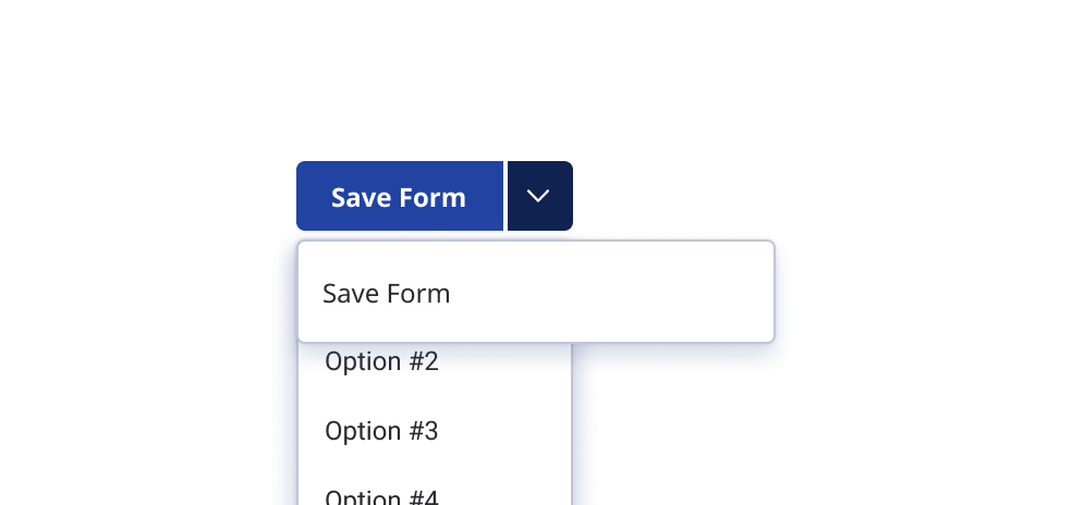 An action button with one dropdown option.
