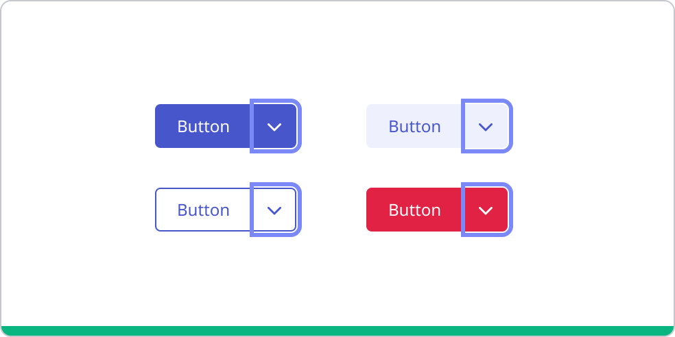 Dropdown button with a focus ring.