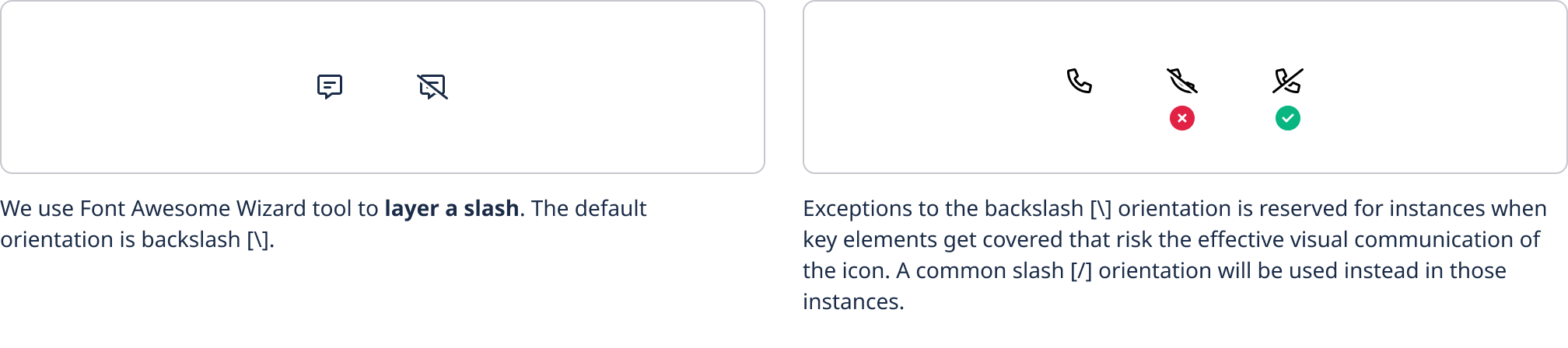 Layering Icons example bar