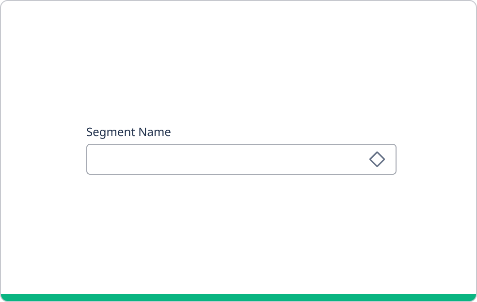 Text field labelled 'segment name'.
