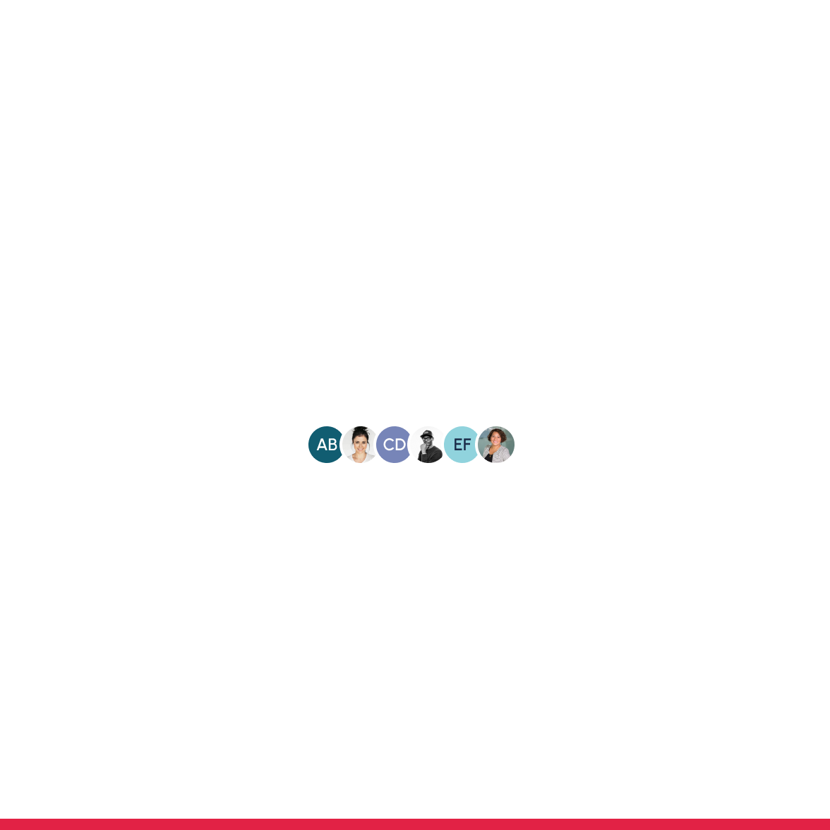 Grouped avatars without any hover interactivity for more information.