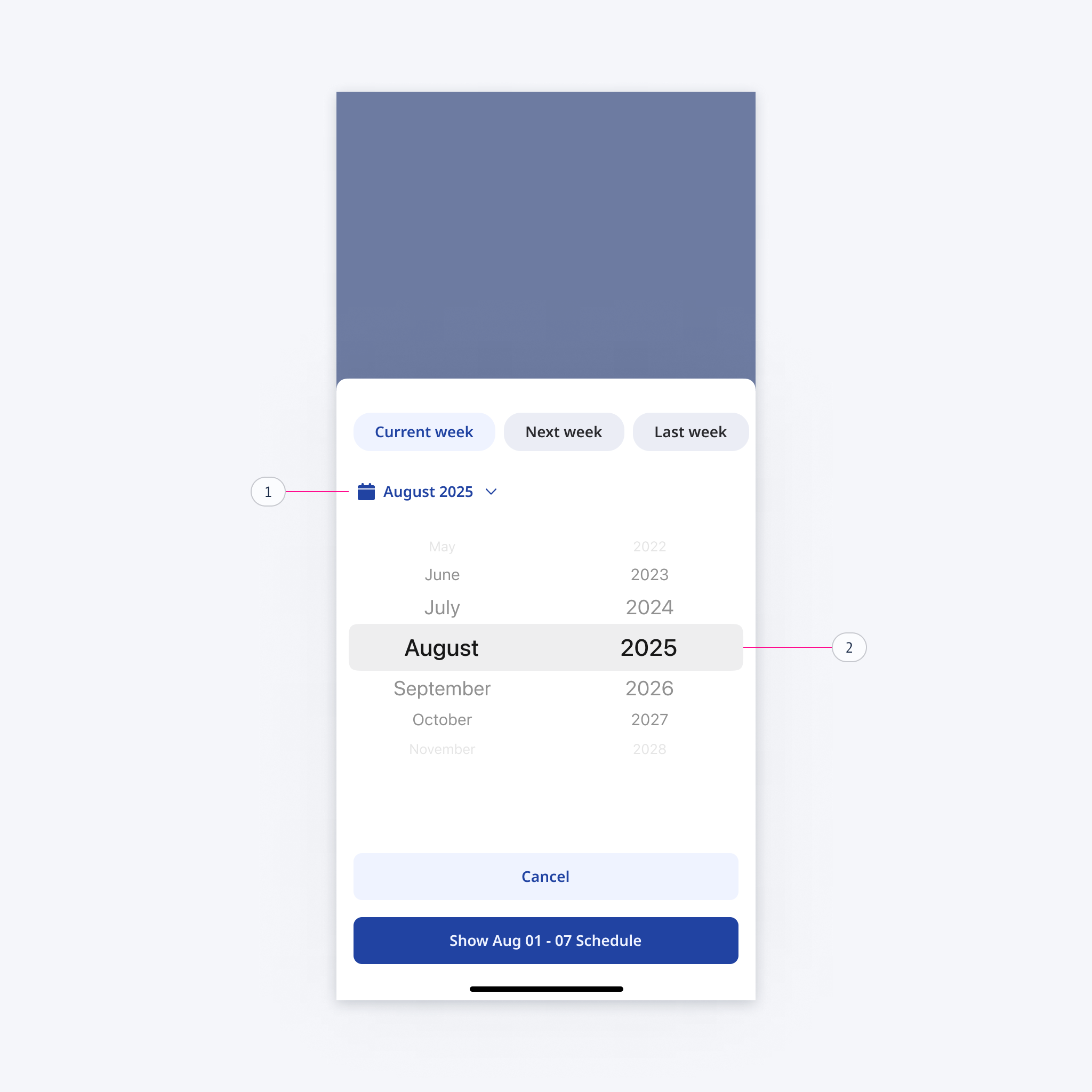 Date Range-Month View / Outline-View