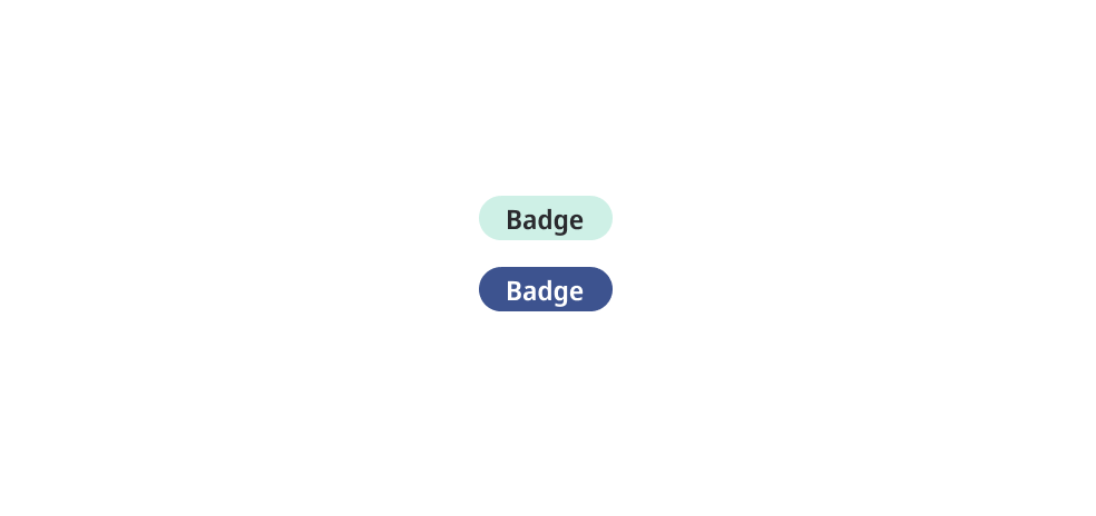 Accessible badge colours and text.