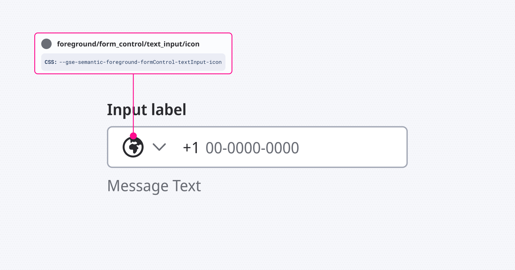 Icons in form fields use a special color.