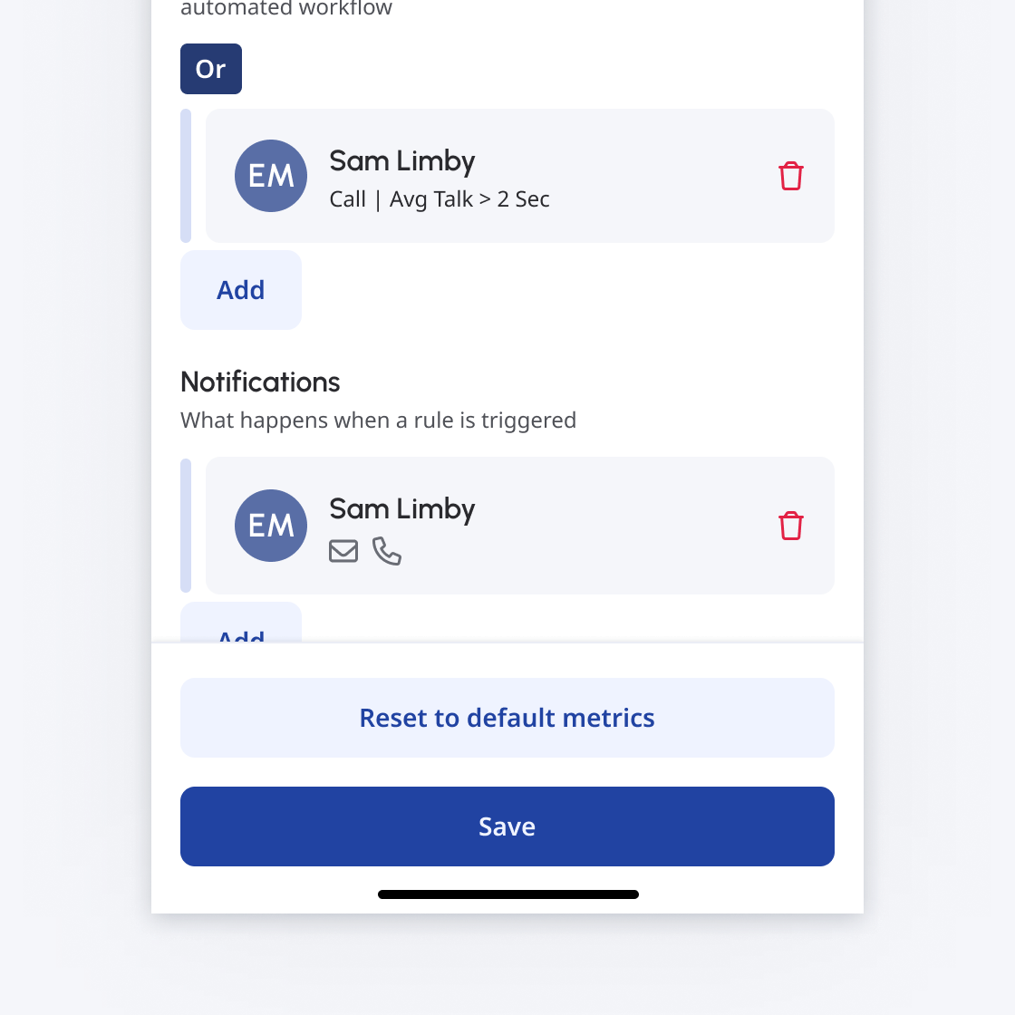 Primary and secondary button group replacing navbar with more secondary buttons throughout the page.