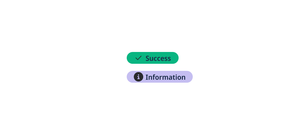 Badges with adjusted colours.
