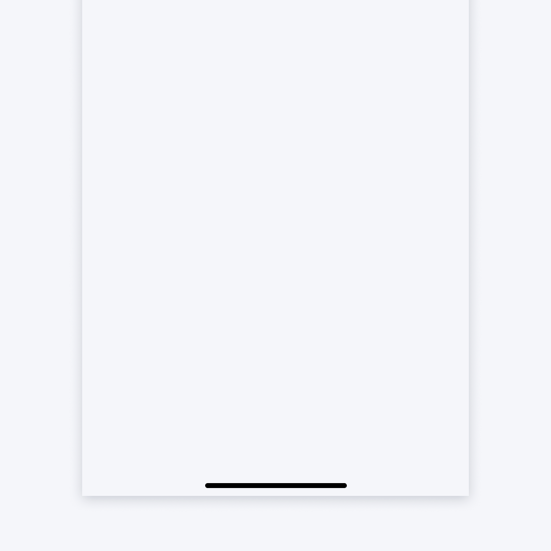 Mobile screen with a bottom tab set hidden.