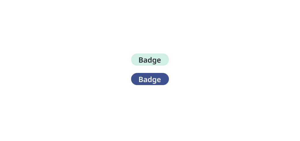 Accessible badge colours and text.