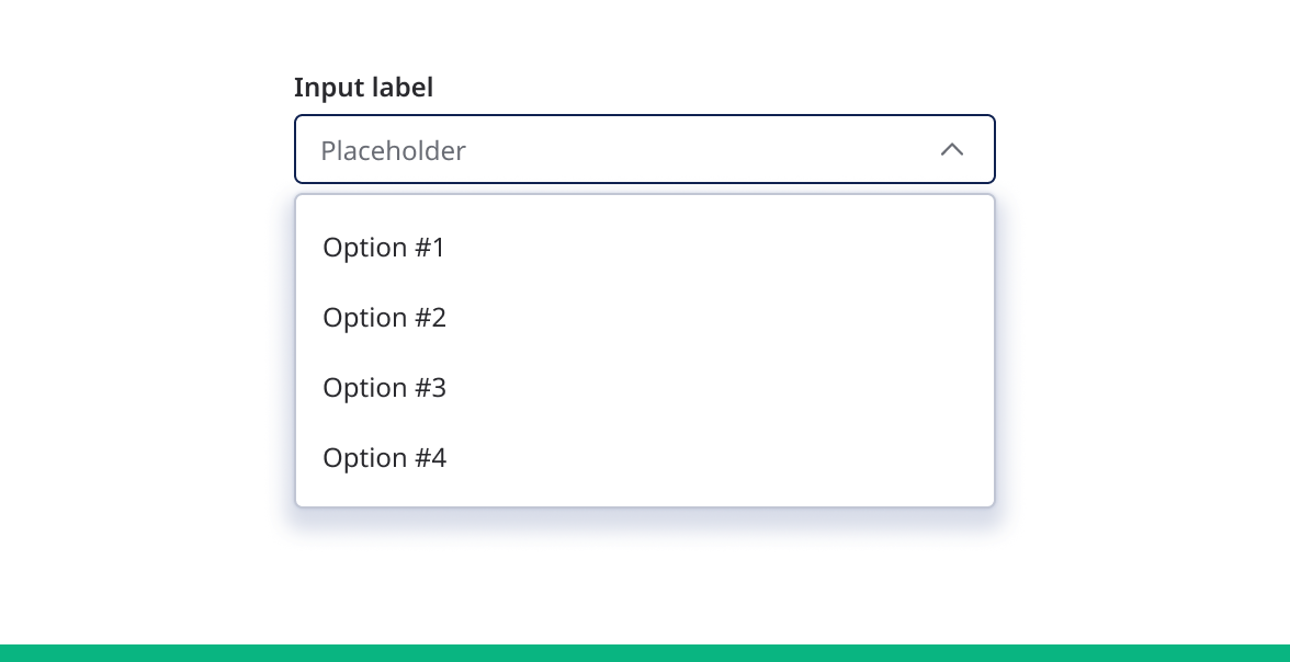 Input field with a dropdown menu.