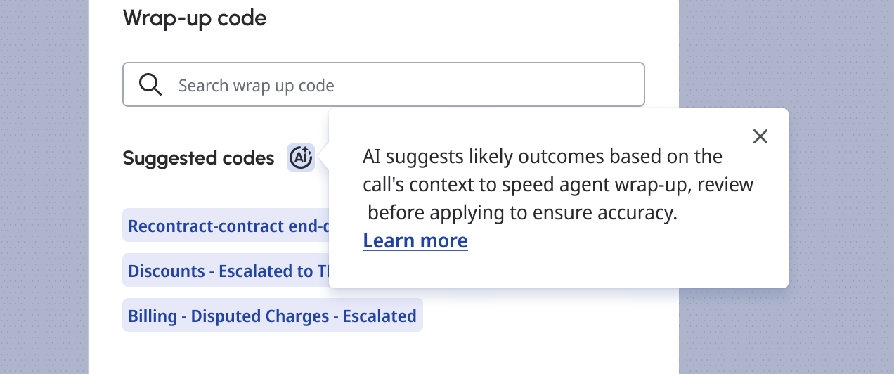 An active AI Indicator.