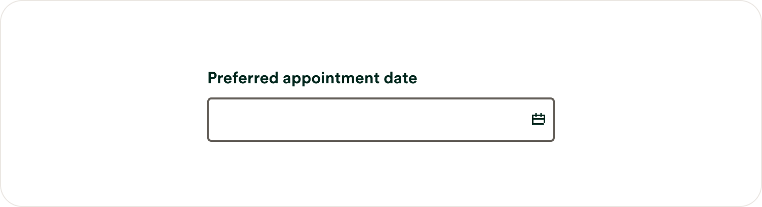 Date picker field illustration 1
