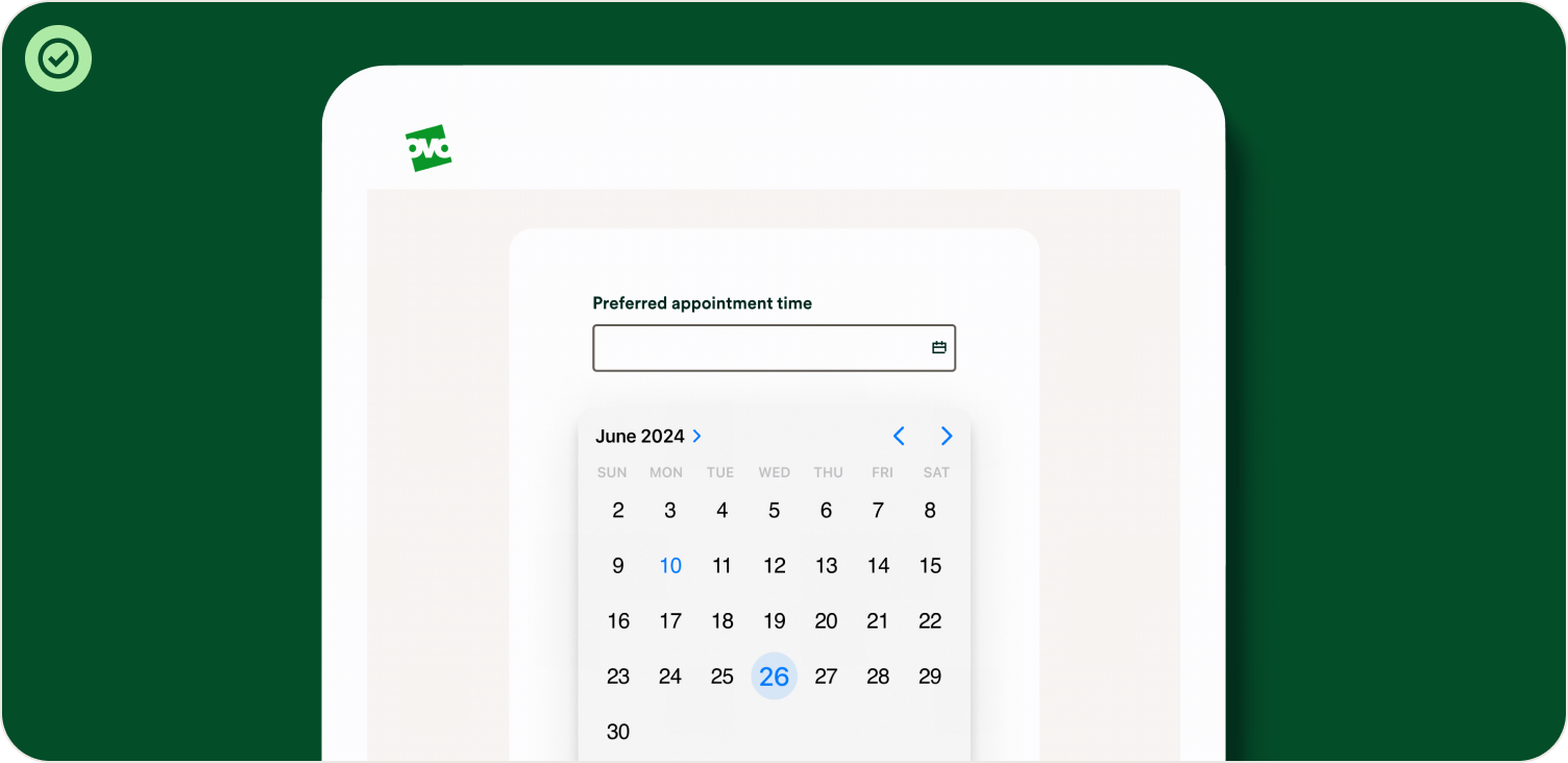 Date picker field usage illustration 3