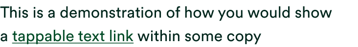 Tappable text