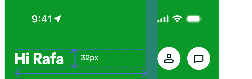 Home header - spacing