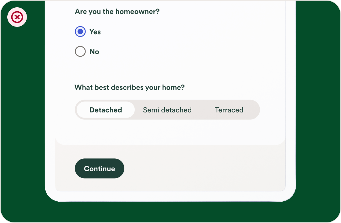 Segmented controls usage illustration 4