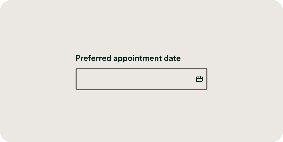 Date picker field illustration 1