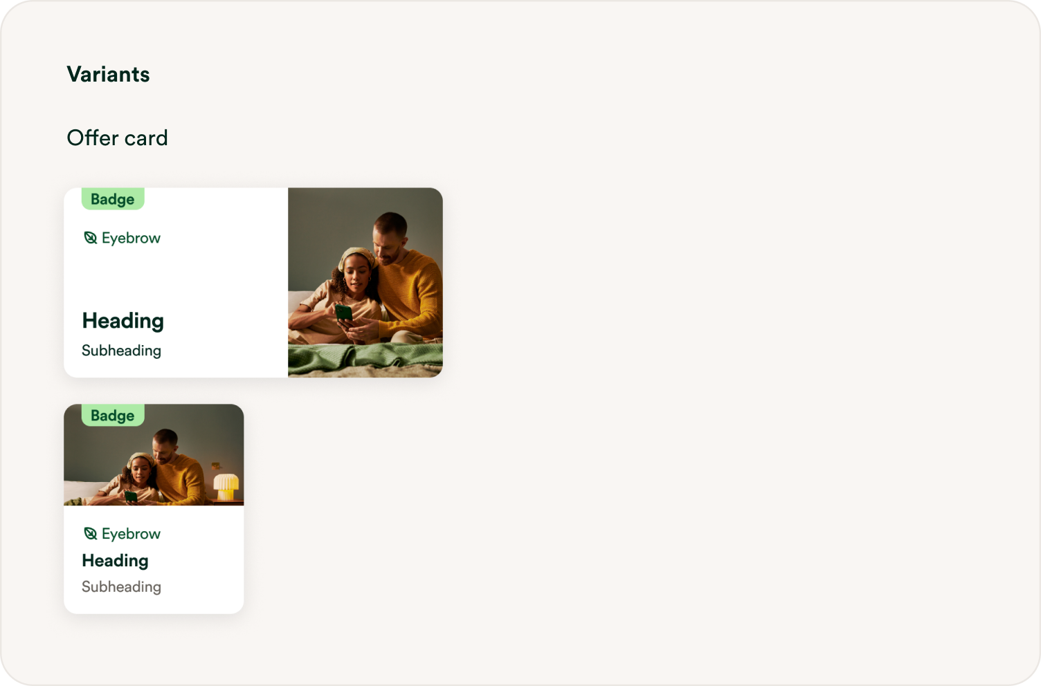Offer cards