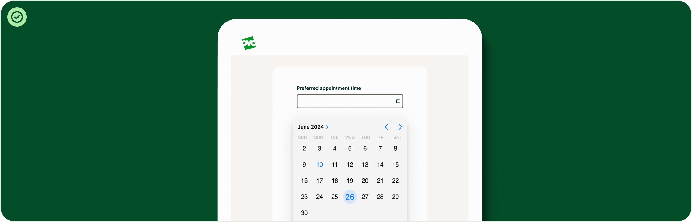 Date picker field usage illustration 3