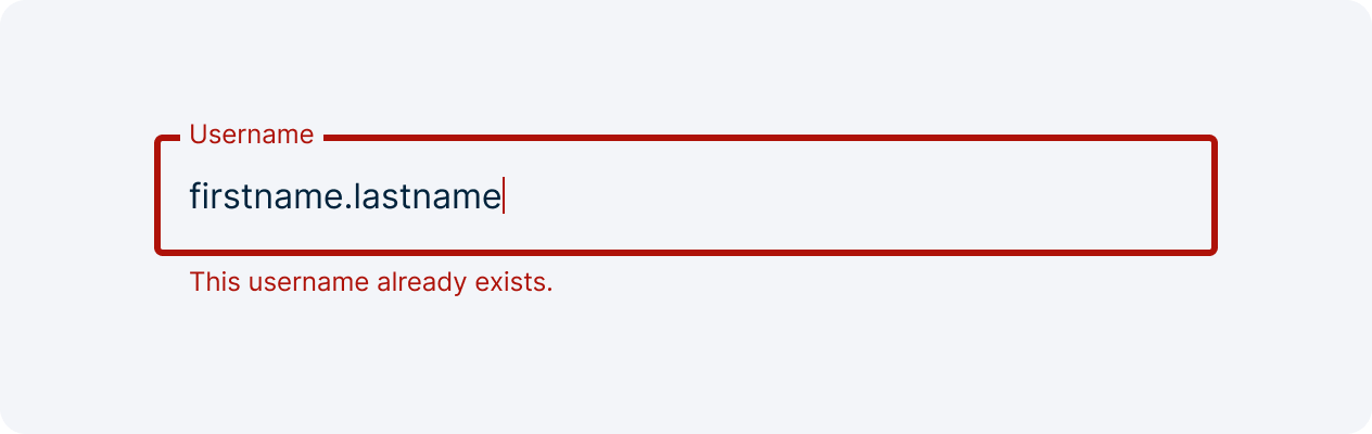 Inline message | Errors | Covalent Design System