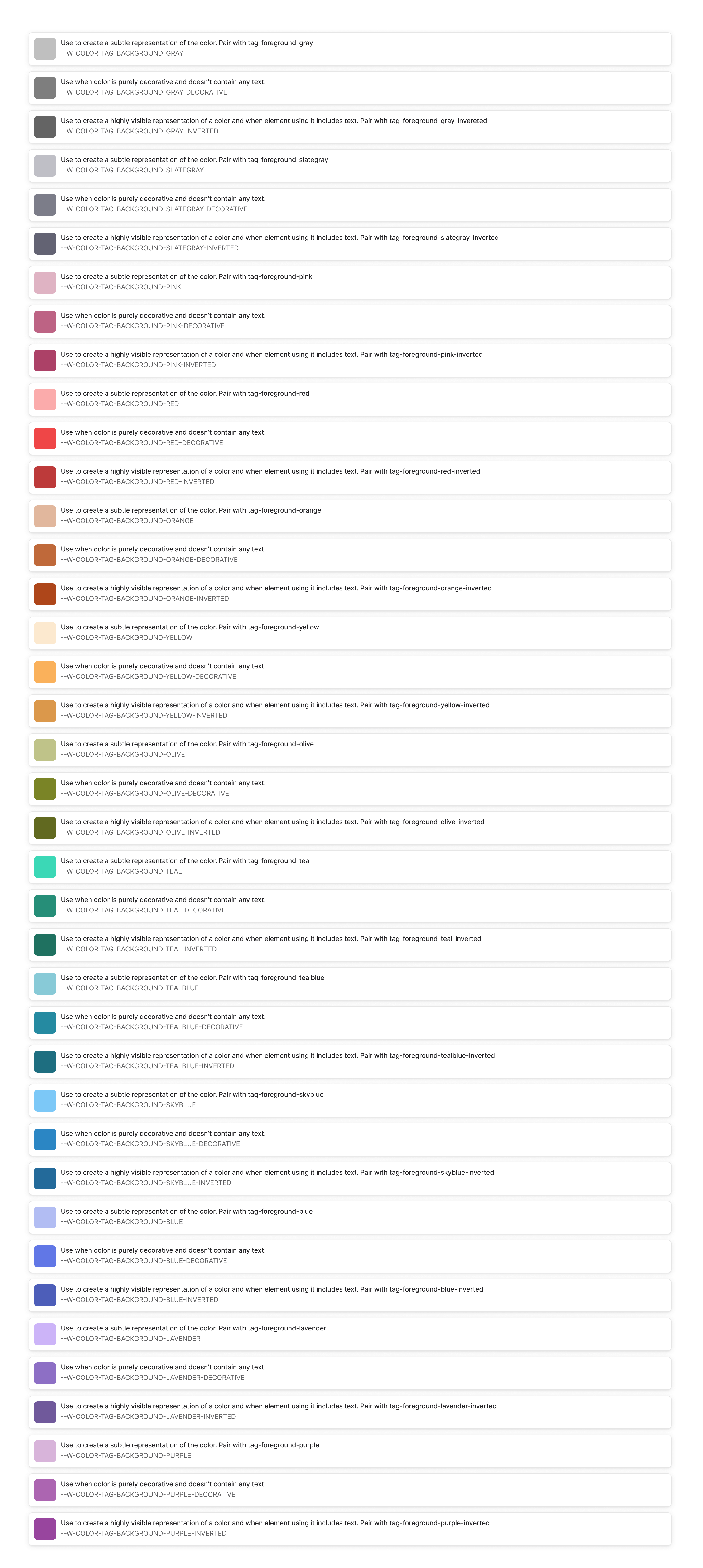 color tagging / background