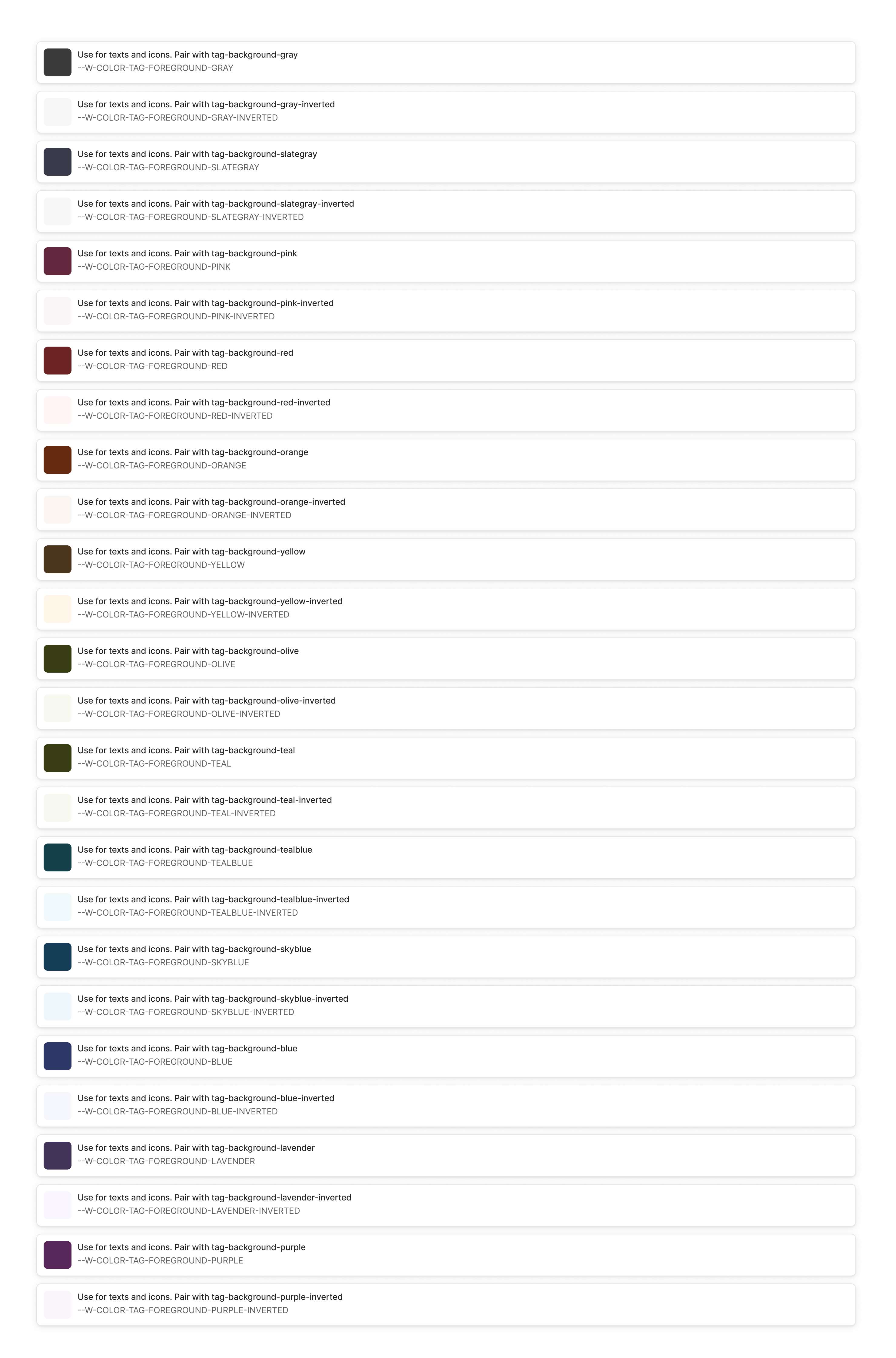 color tagging / foreground