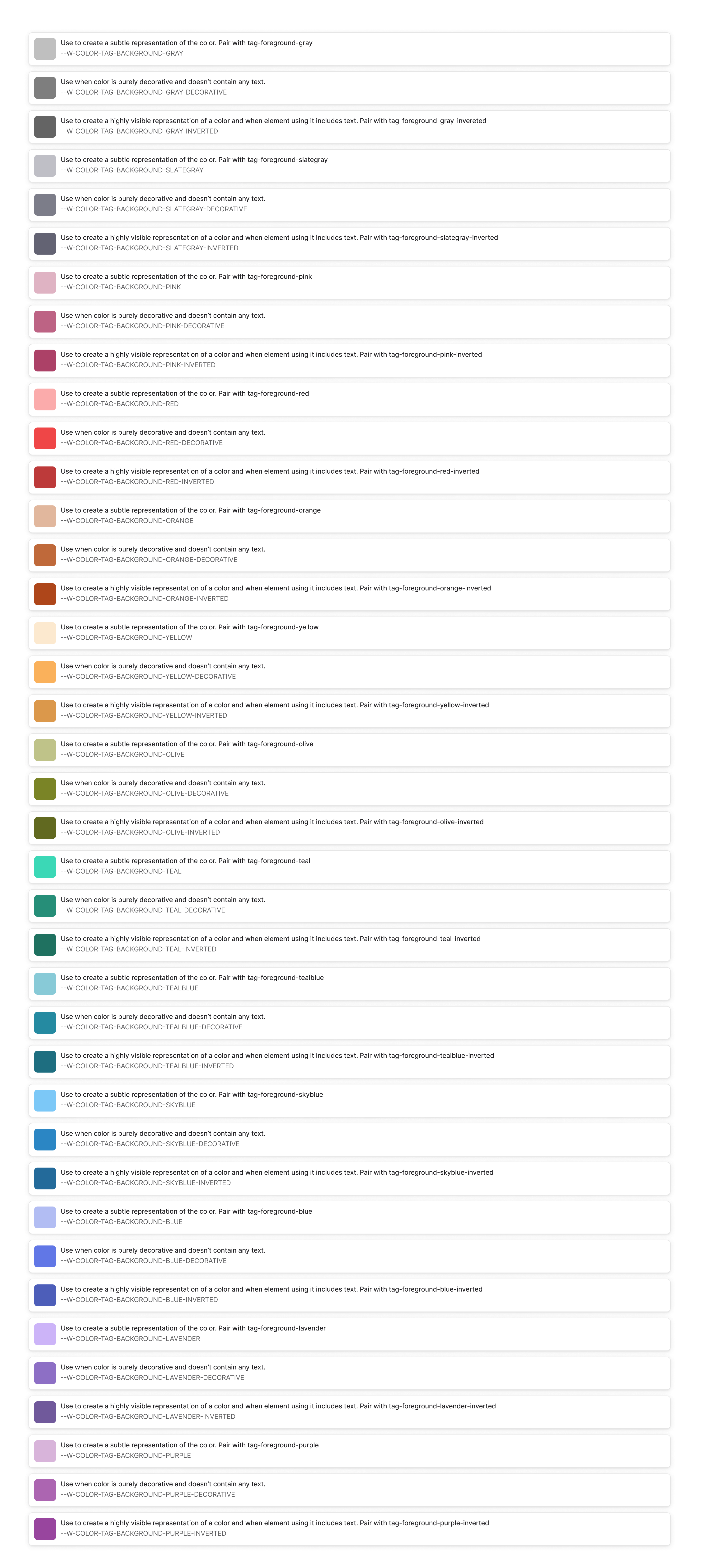 color tagging / background