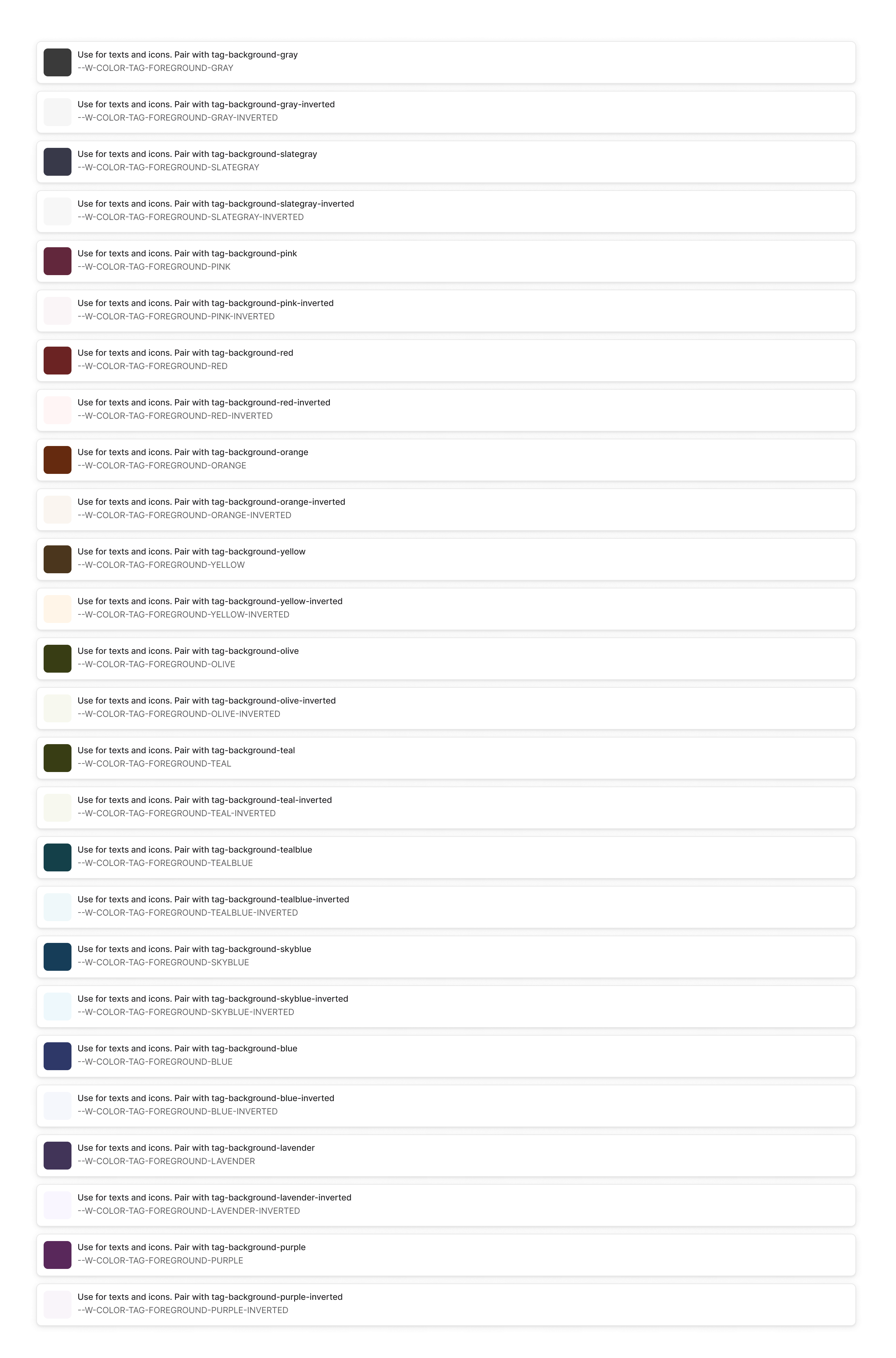 color tagging / foreground