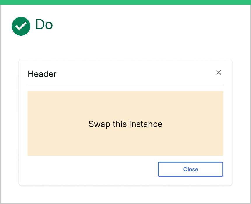 Usage | Modal Dialog | Made with Supernova