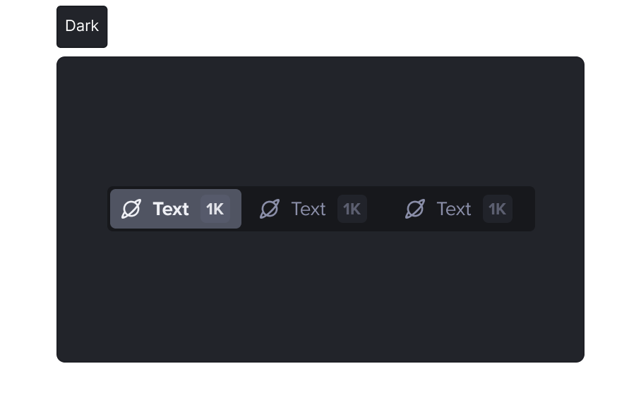 Segmented button in dark mode
                                                                                                                                    