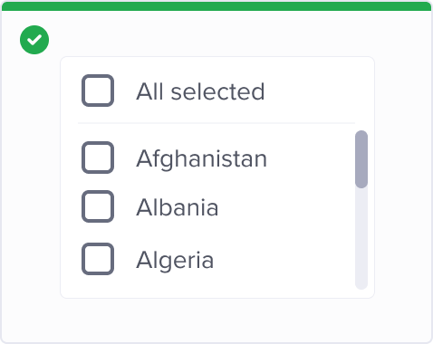 If a checkbox’s parent are unchecked all its children checkboxes have the same status (unchecked).