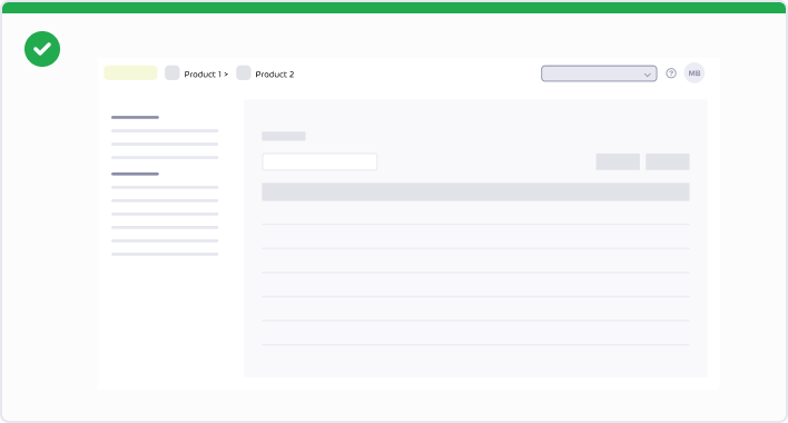 Use top bar to gather utility navigation.