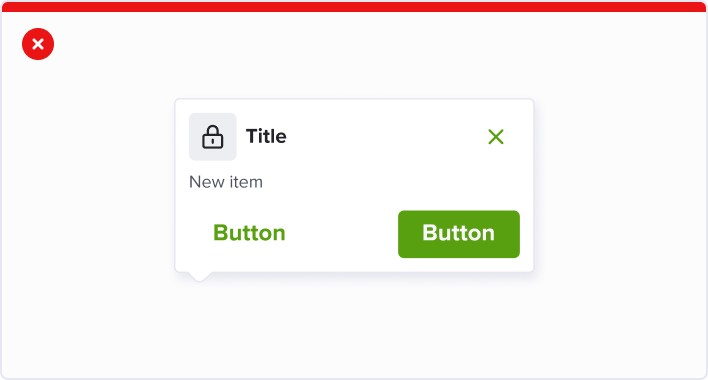 Don’t use popover to provide a short text or a description.